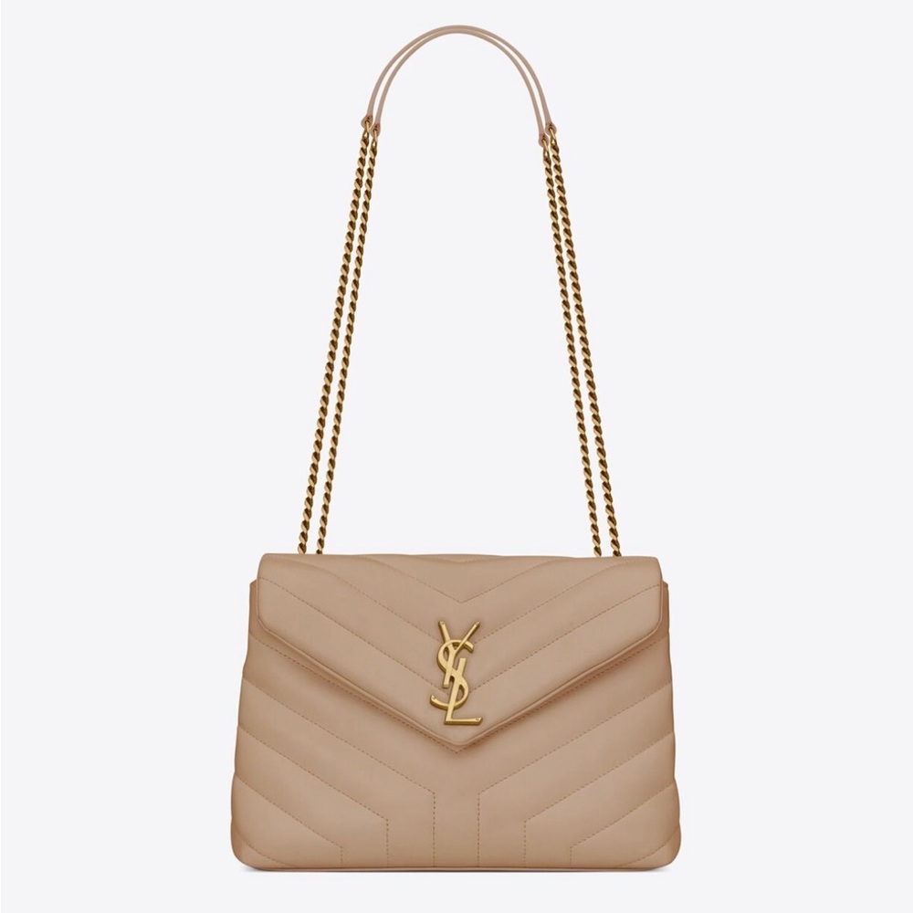 YSL LOULOU SMALL CHAIN BAG IN QUILTED "Y" LEATHER
